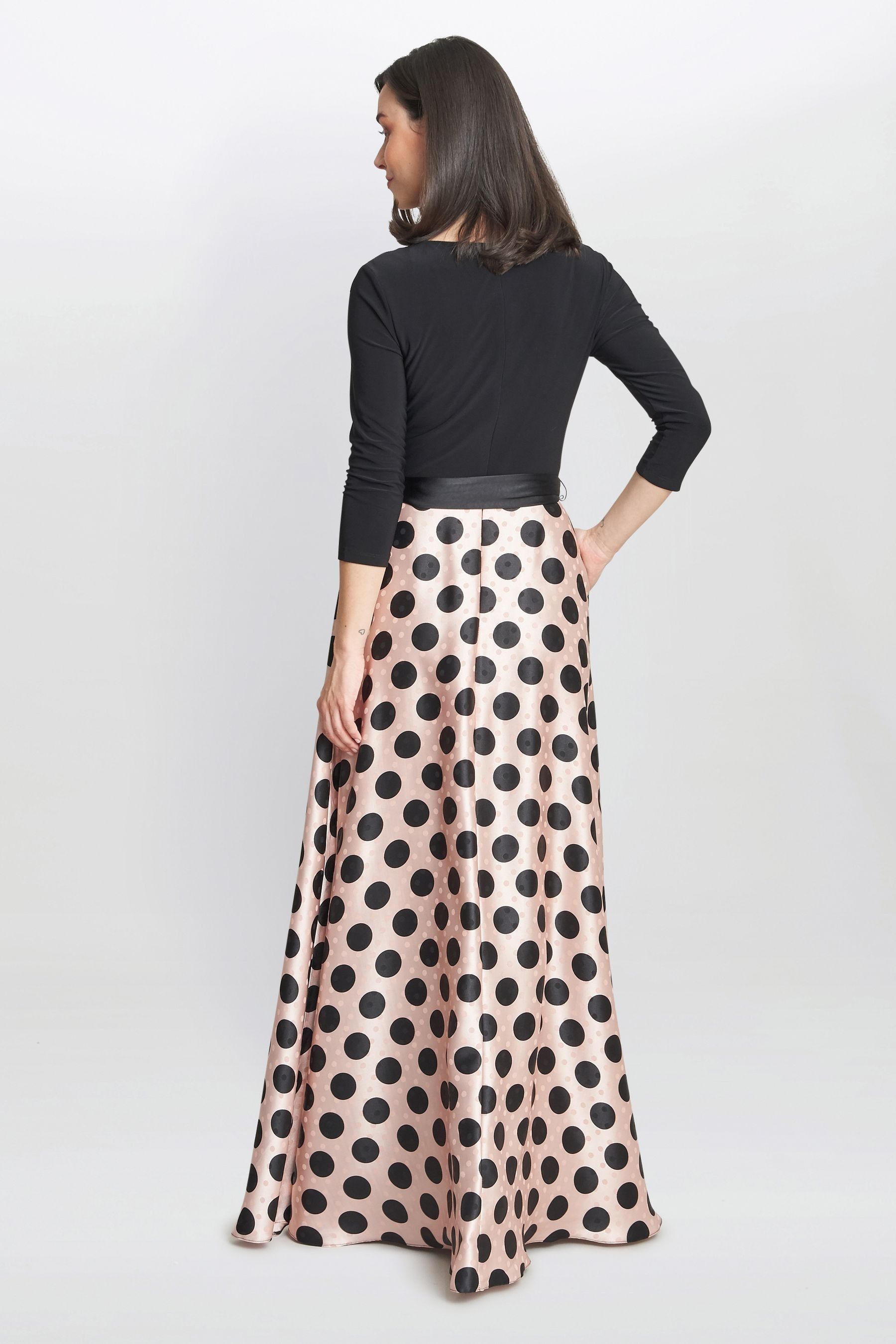 Gina bacconi polka dot dress 2025