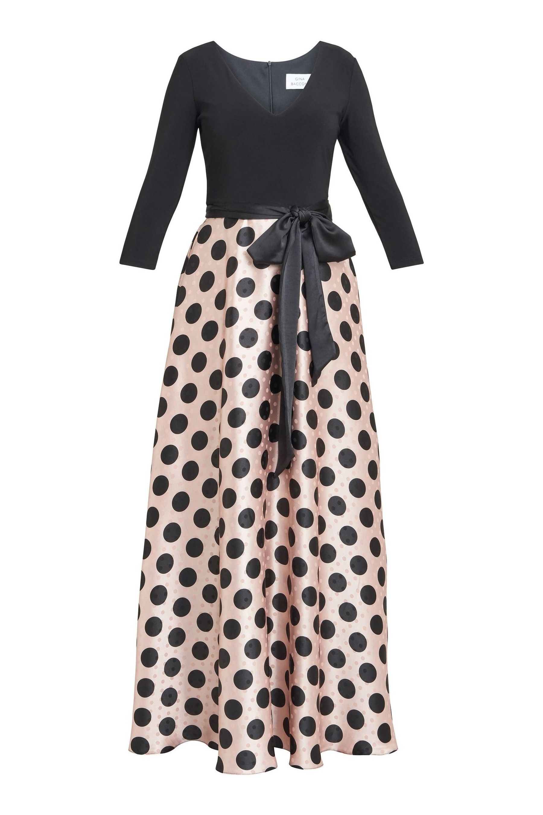 Gina bacconi polka dot dress clearance