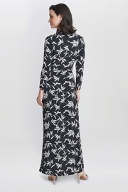 Gina Bacconi Jade Jersey Wrap Black Maxi Dress - Image 2 of 4