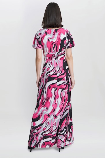 Gina Bacconi Pink Fifi Jersey Maxi Dress