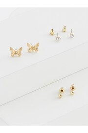 Gold Tone Butterfly Earring Pack - Image 3 of 3