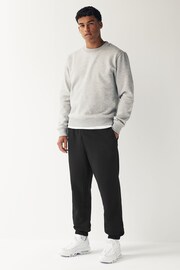 Black Oversized Cotton Blend Cuffed Joggers - Image 2 of 8