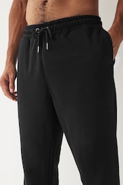 Black Oversized Cotton Blend Cuffed Joggers - Image 4 of 8