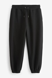 Black Oversized Cotton Blend Cuffed Joggers - Image 6 of 8