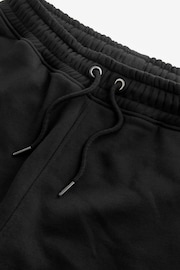 Black Oversized Cotton Blend Cuffed Joggers - Image 7 of 8