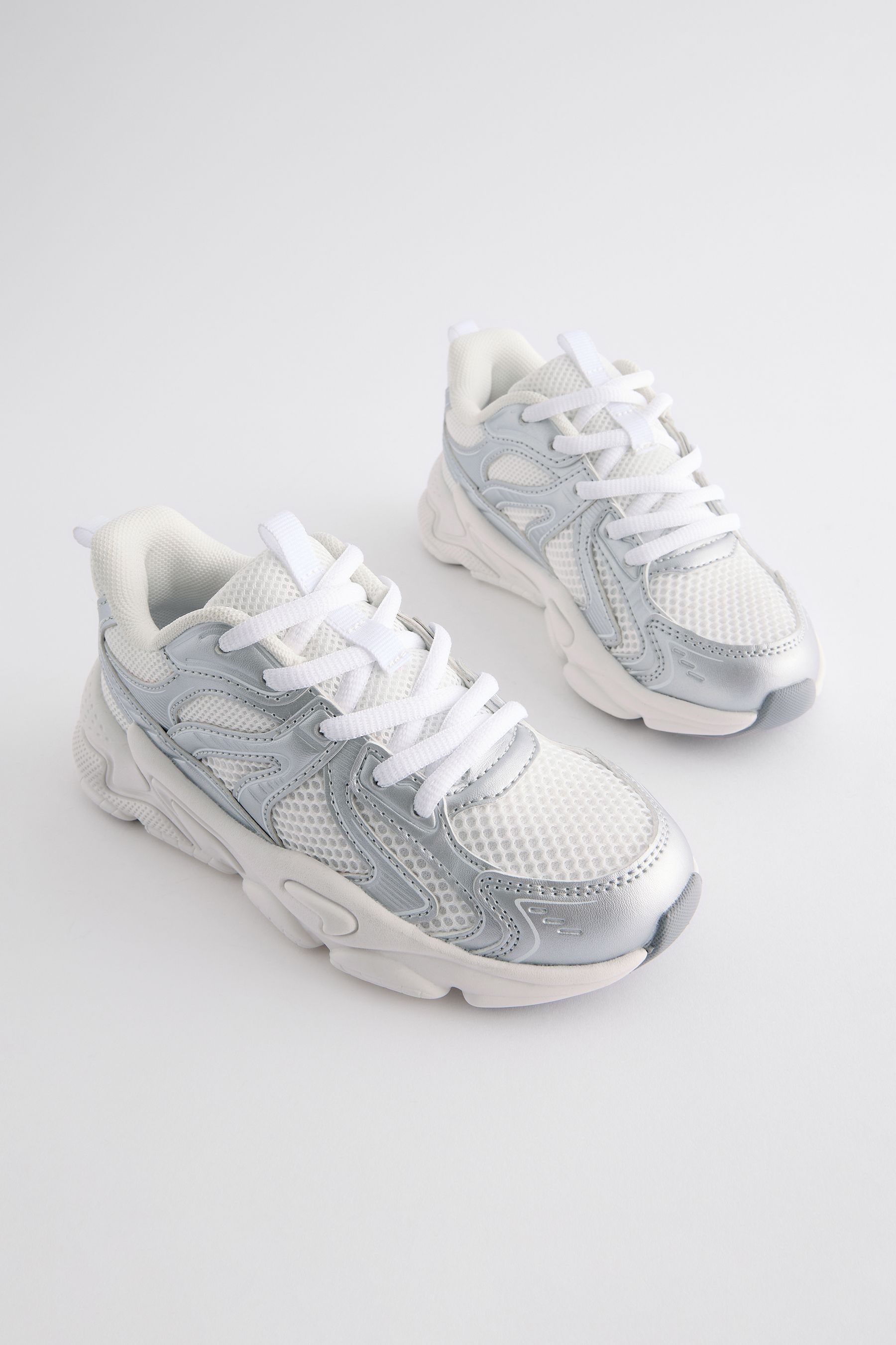 Nike chunky white trainers top