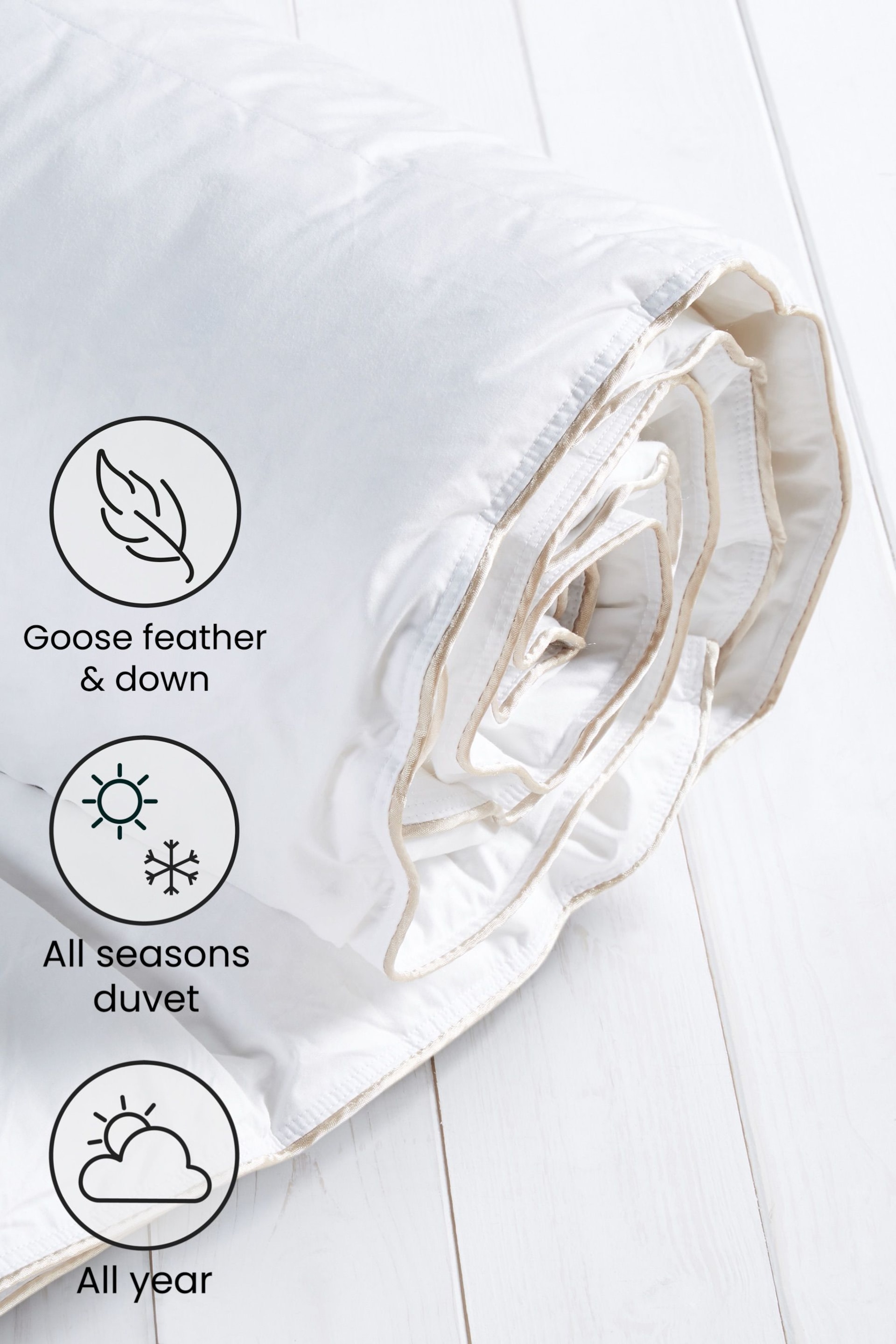 Goose Feather & Down 13.5 Tog All Season Duvet - Image 3 of 4