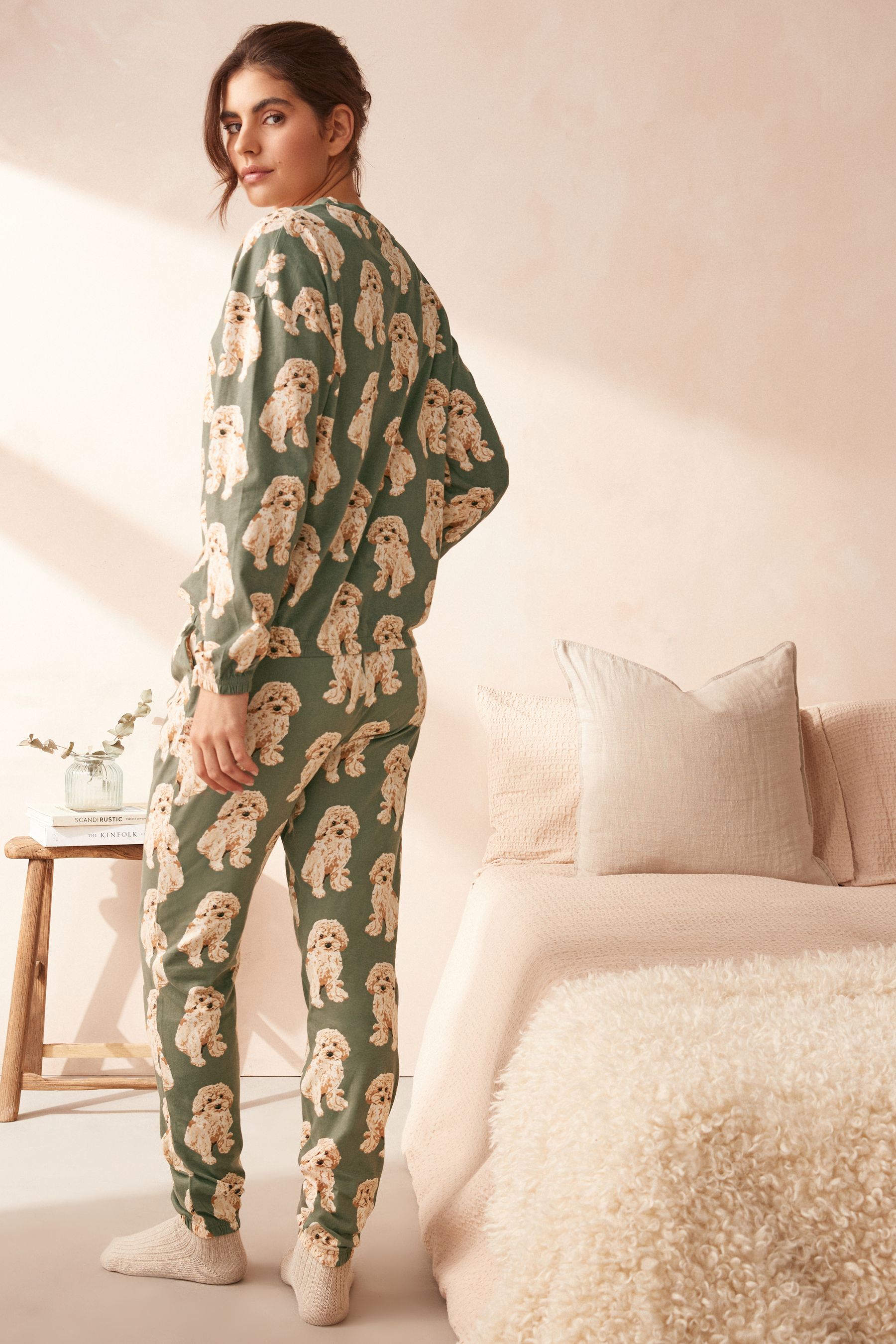 Buy Sage Green Charlie The Cockapoo 100 Cotton Long Sleeve Pyjamas from the Next UK online shop