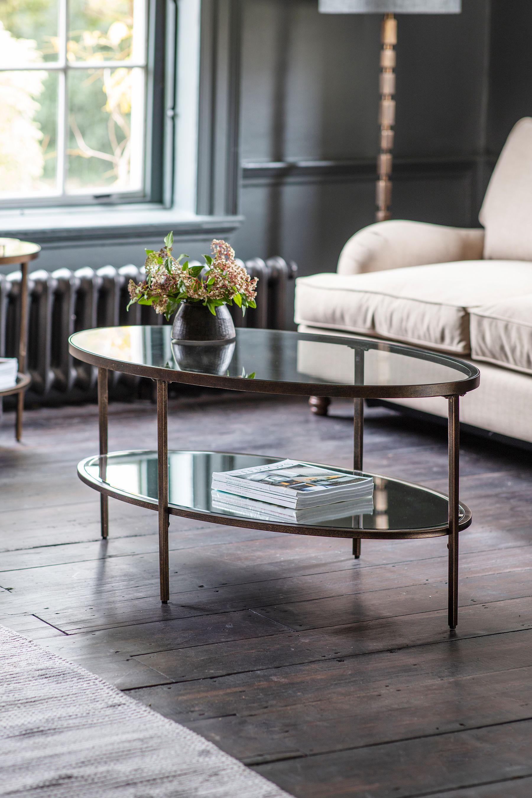 Bronze accent sale table