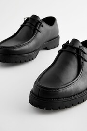 Black Cleated Sole Apron Shoes - Image 3 of 5