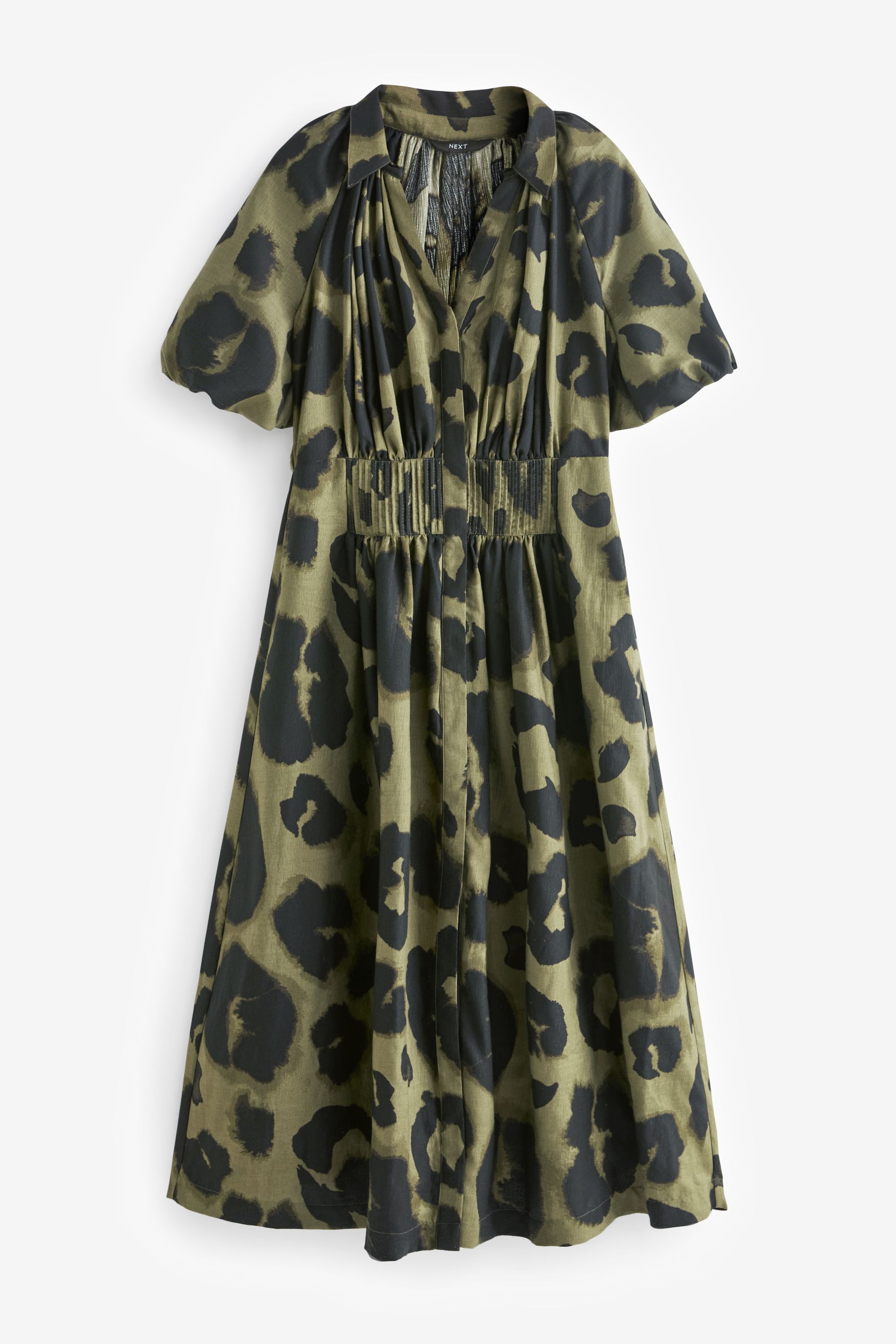 Next green leopard print dress cheap