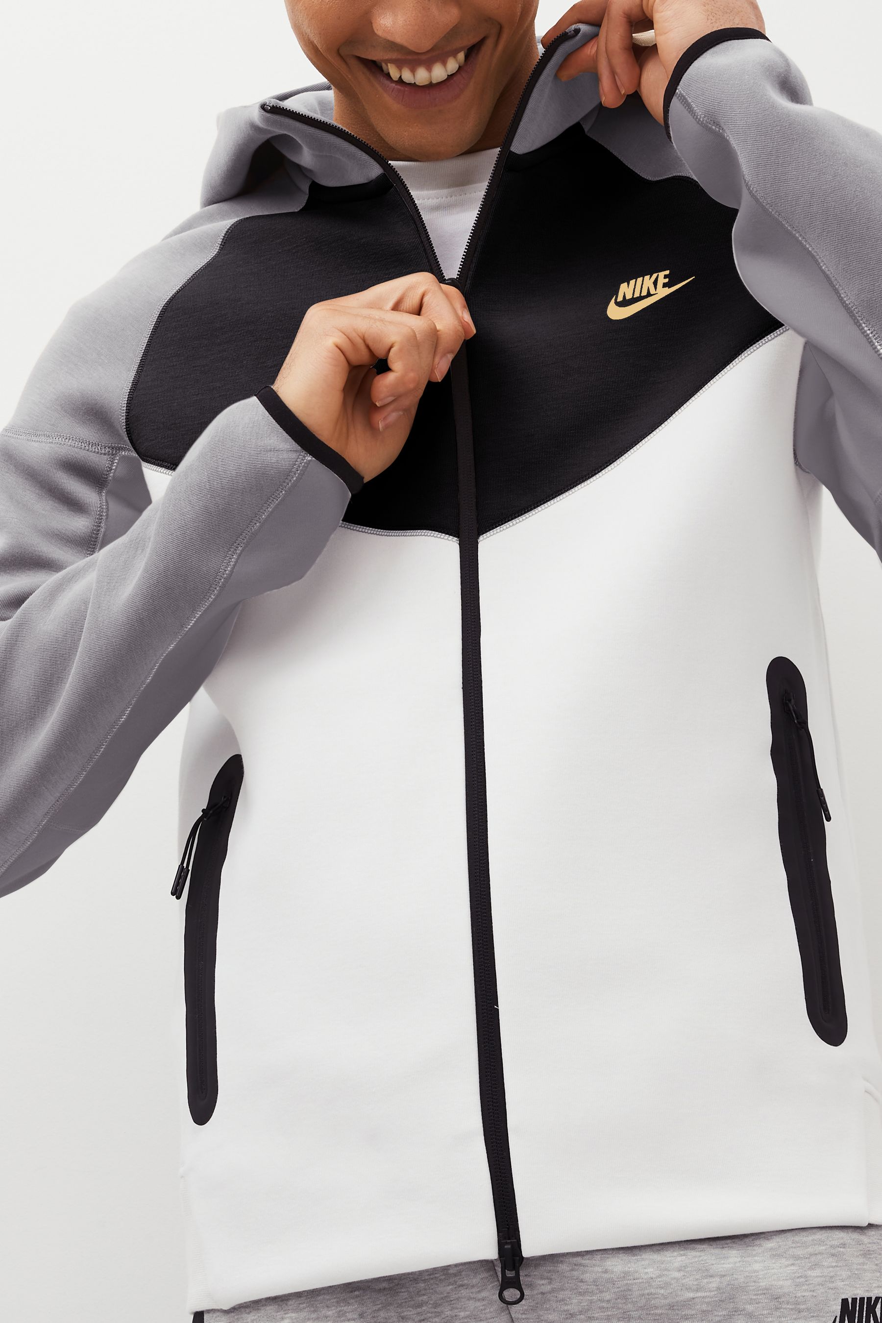 Buy Nike Light Wood Natural Tech Fleece Zip Up Hoodie from the Next UK online shop