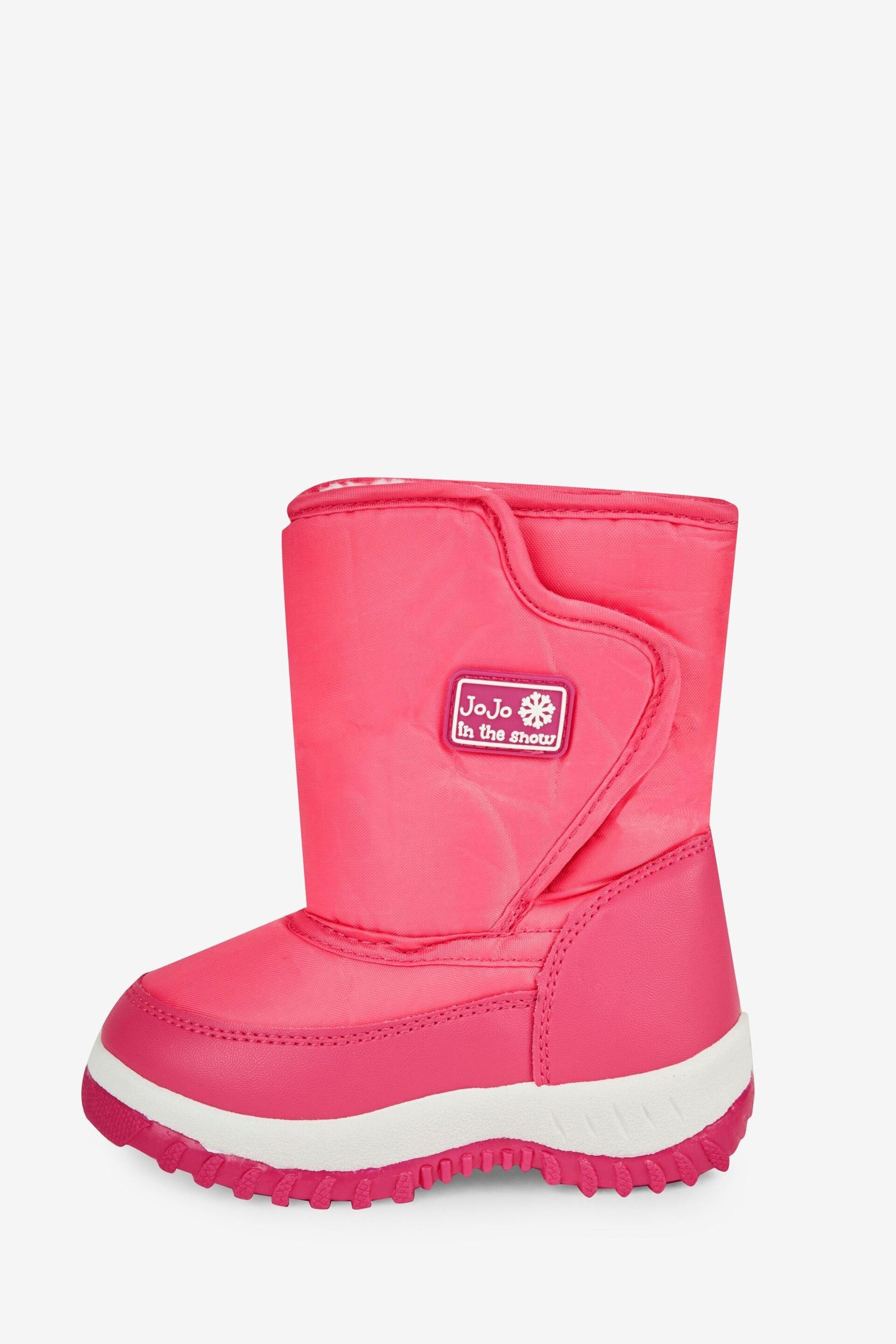 JoJo Maman Bébé Fuchsia Cosy Snow Boots - Image 3 of 4