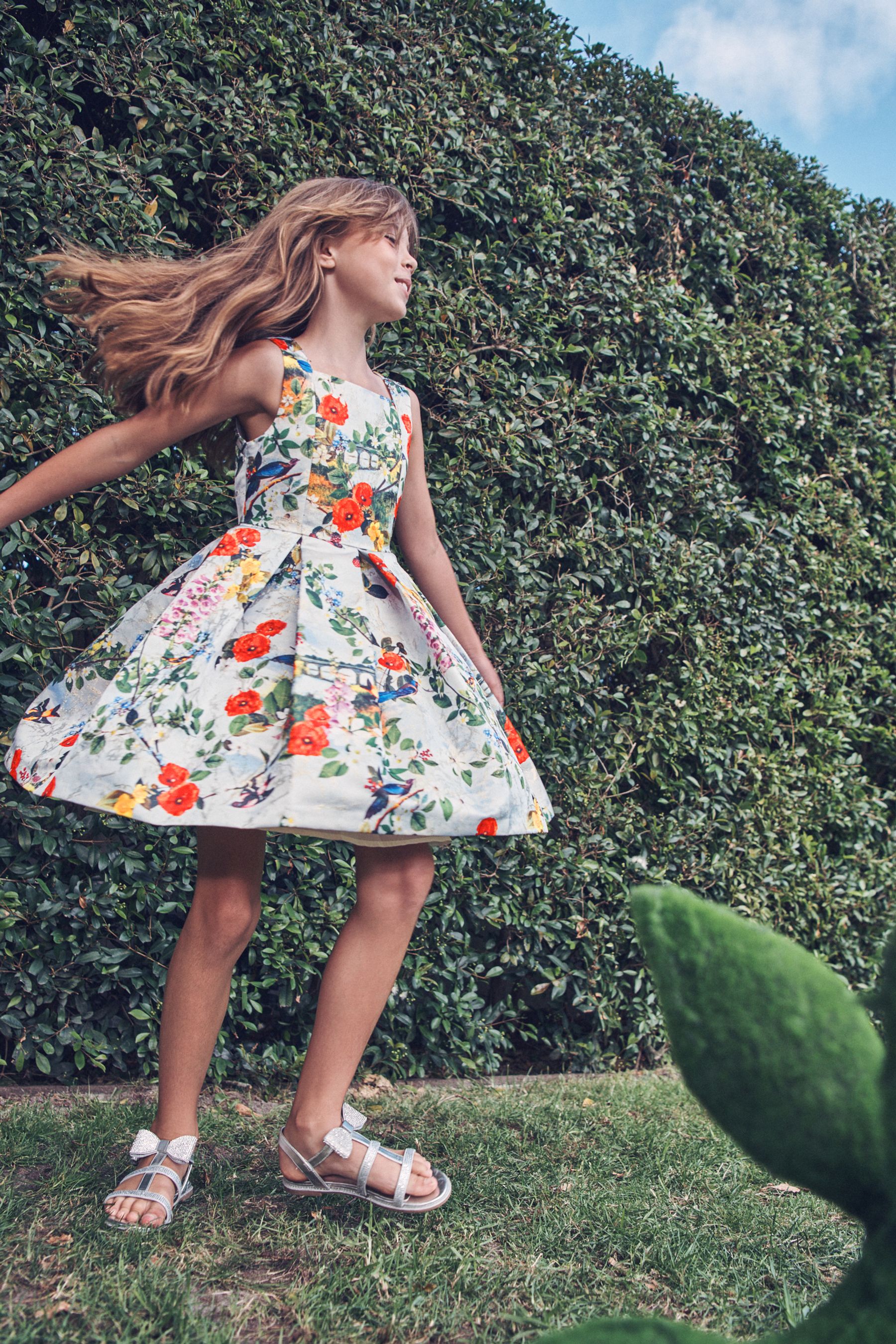Buy Baker by Ted Baker Multi Floral Sparkly Jacquard Dress from Next Luxembourg