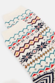 Joules Women's Lucille Cream Fair Isle Socks - Image 3 of 3