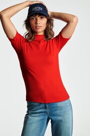 Red Half Sleeve High Neck T-Shirt - Image 2 of 6