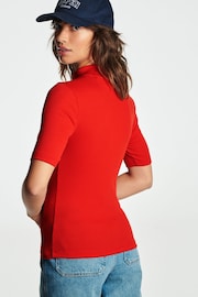 Red Half Sleeve High Neck T-Shirt - Image 3 of 6