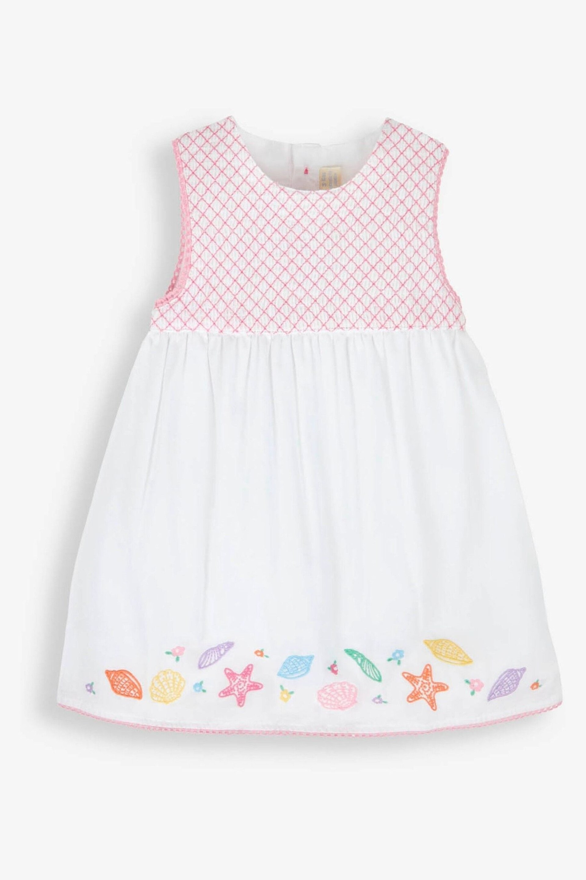 JoJo Maman Bébé White Pretty Nautical Baby Dress With Knickers - Image 3 of 7