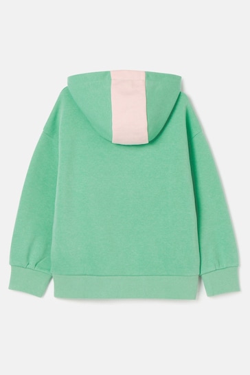 Joules Haley Green Colourblock Hooded Sweatshirt