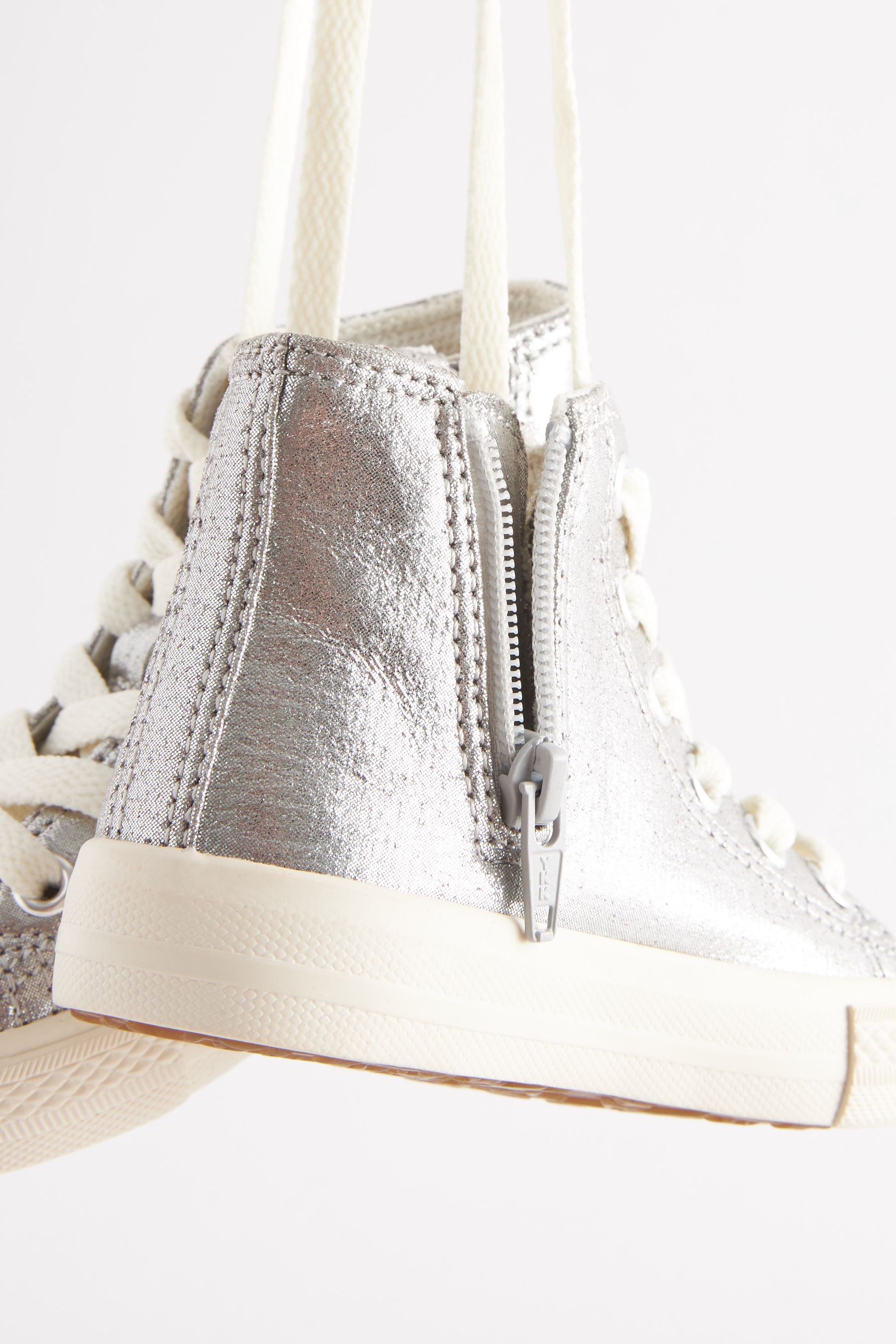 Silver high top trainers store