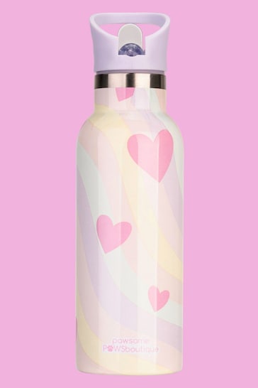 Pawsome Paws Boutique Pink/Purple 500ml Water Bottle With Straw