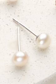 Sterling Silver Freshwater Pearl Stud Earrings - Image 2 of 3