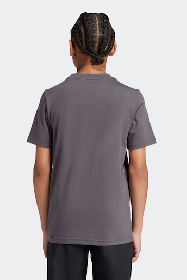 adidas Khaki Green Kids Sportswear Camo Linear Graphic T-Shirt