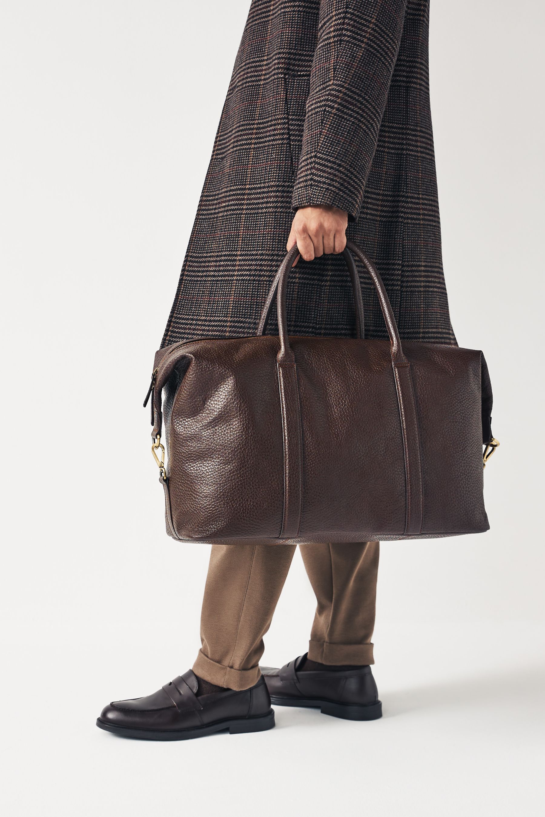 Buy Brown Leather Holdall from Next Germany