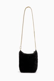 AllSaints Black Shearling Evaline Bag - Image 3 of 7