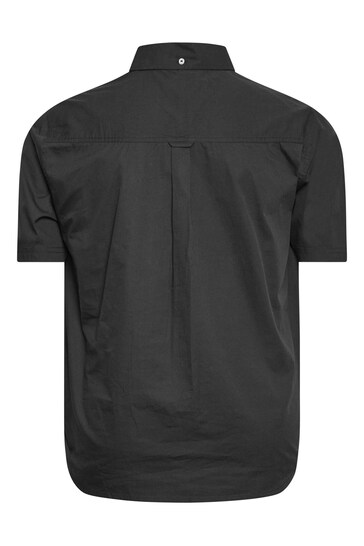 BadRhino Big & Tall Black Short Sleeve Poplin Shirt