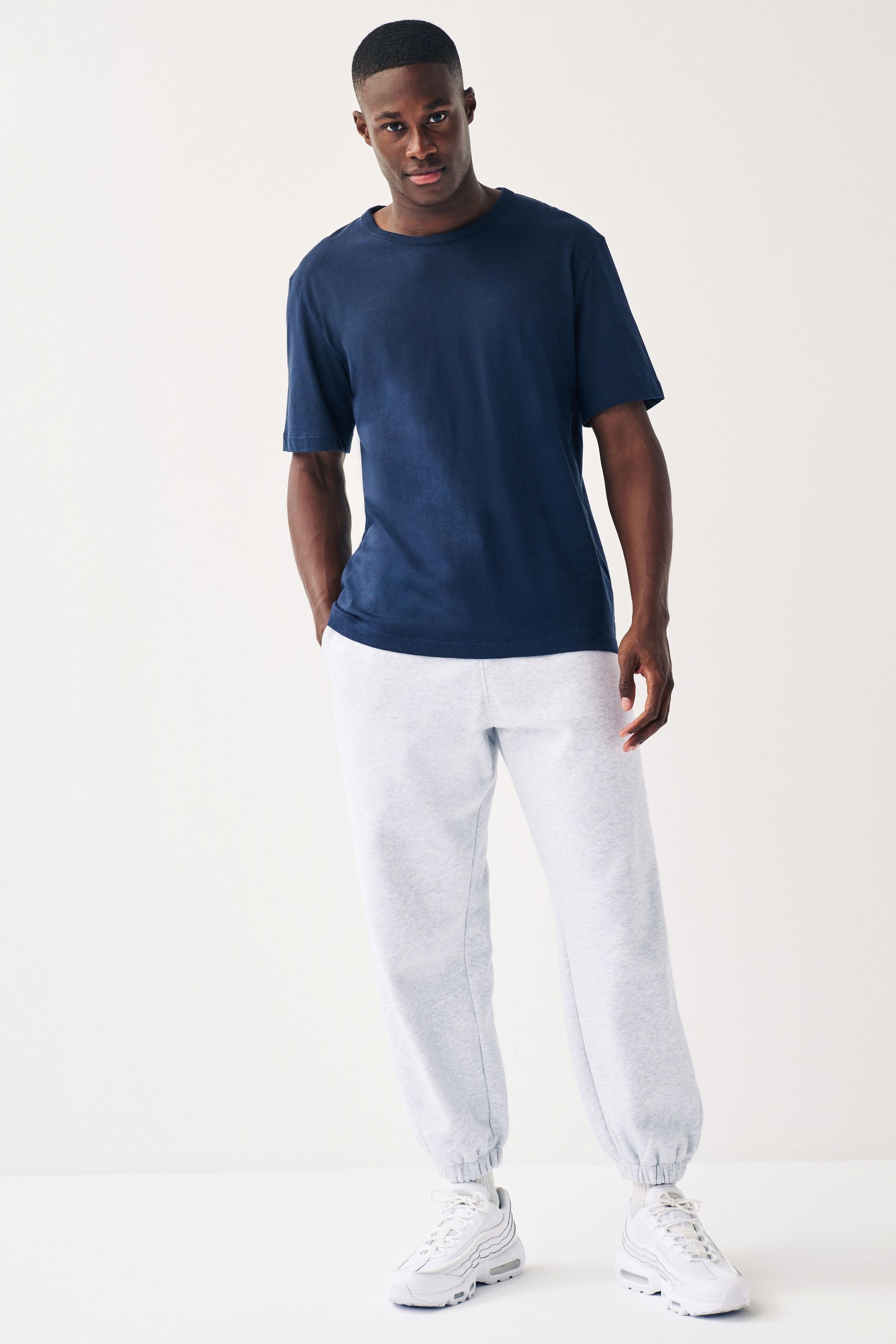 Grey oversized sweatpants top