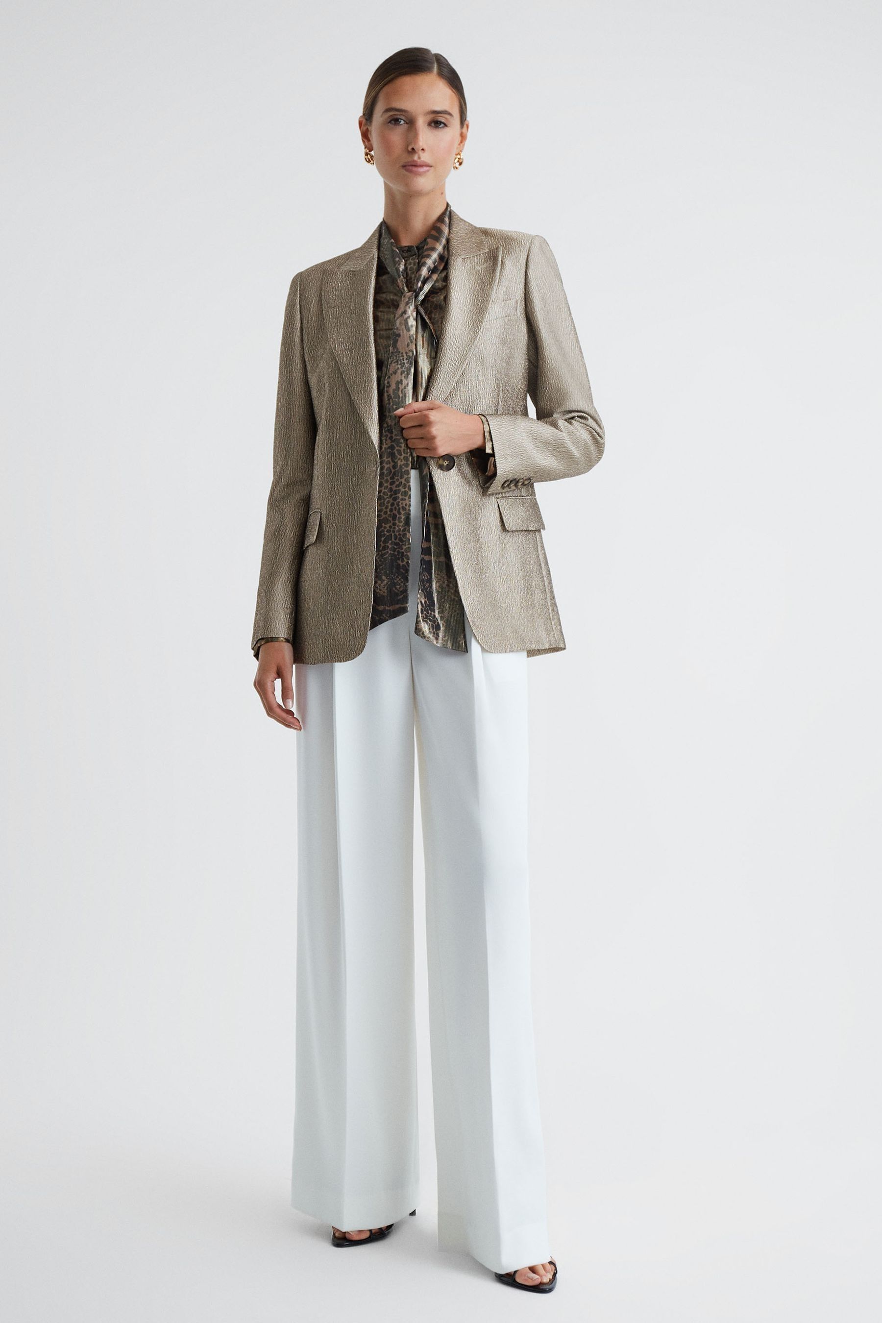 Reiss gold blazer online