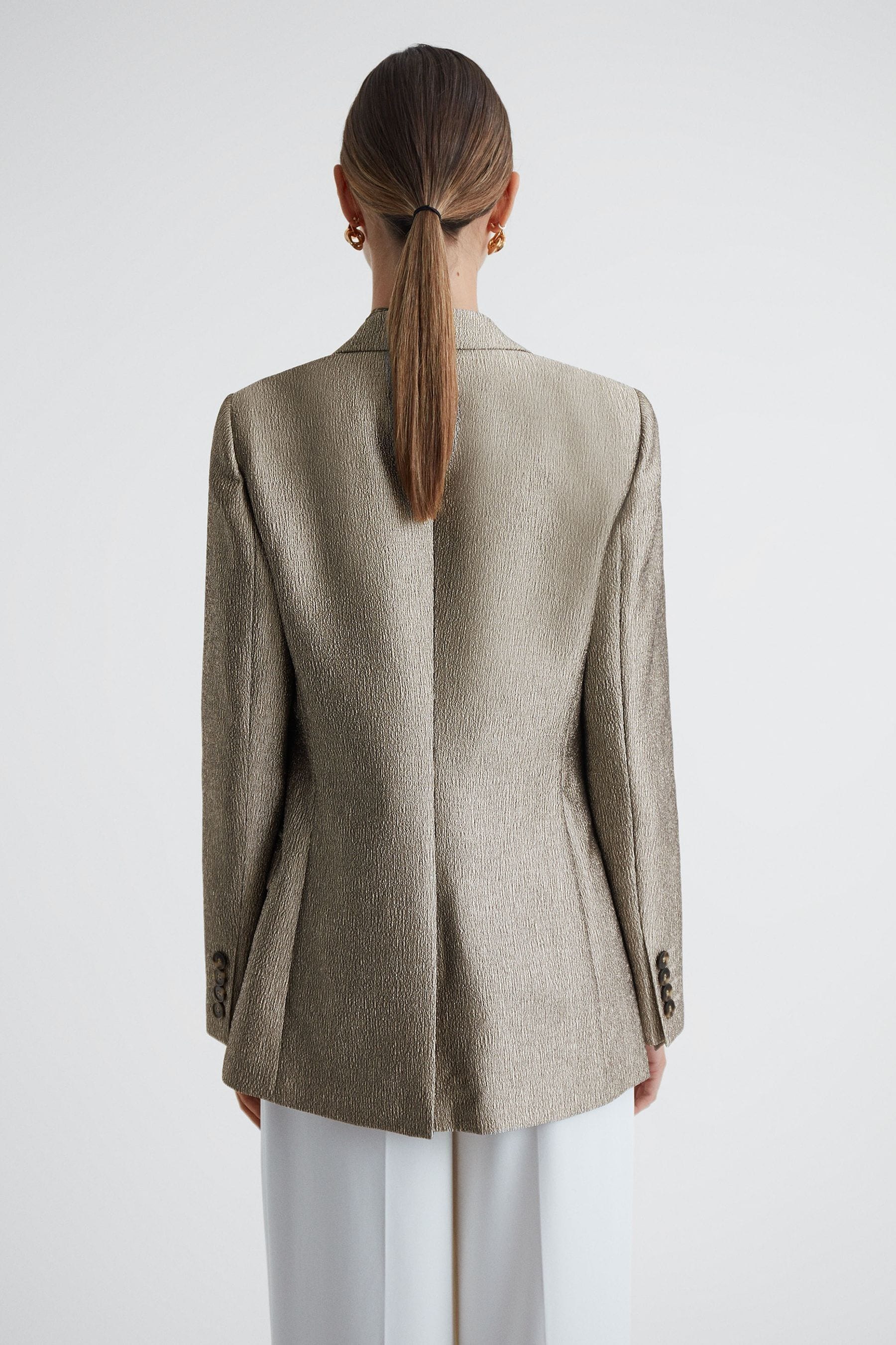 Reiss gold blazer outlet