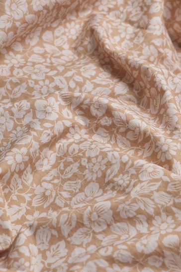 Piglet in Bed Butterscotch Floral 100% Cotton Duvet Cover