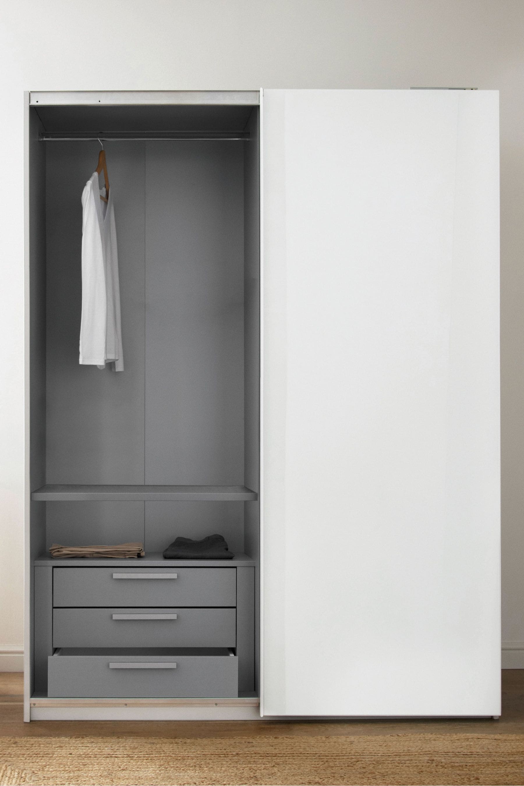 Wardrobe with chest shop of drawers inside