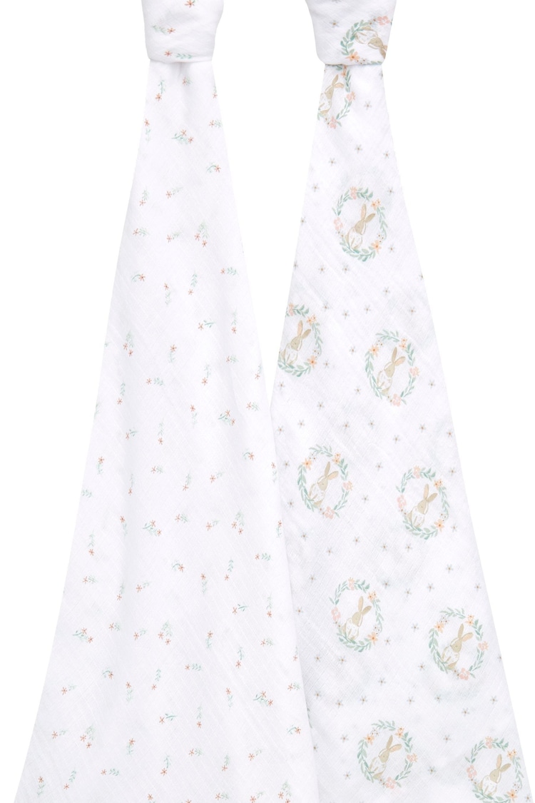 aden+anais Cream Essentials 100% Cotton Muslin Blanket 2 Packs - Image 2 of 4