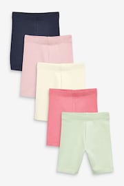 Multi 5 Pack Cotton Cycling Shorts (3mths-7yrs) - Image 1 of 8
