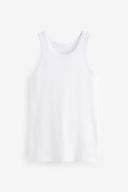 Green/White High Neck Ribbed Racer Vest Tops 2 Pack - Image 8 of 9