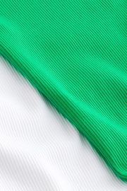 Green/White High Neck Ribbed Racer Vest Tops 2 Pack - Image 9 of 9