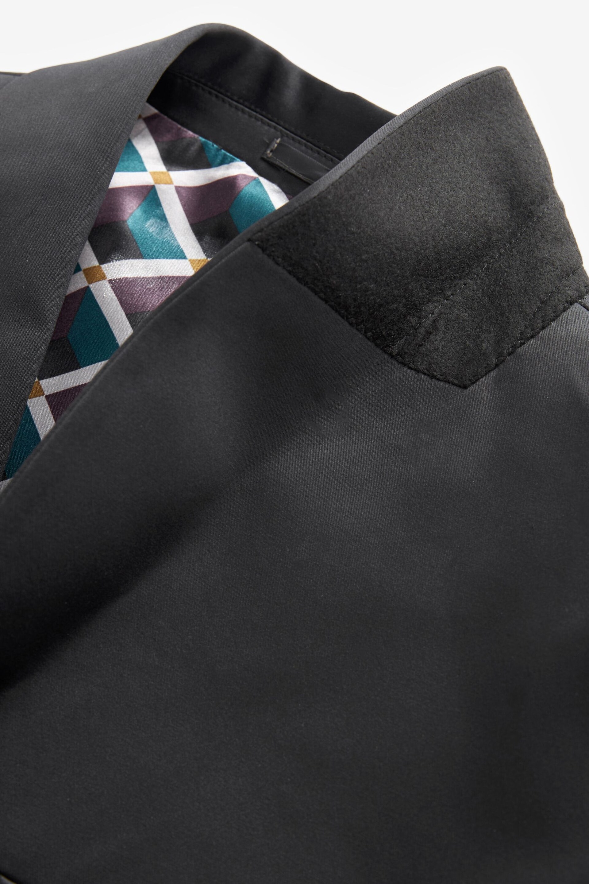 Black Satin Tuxedo Jacket - Image 8 of 10