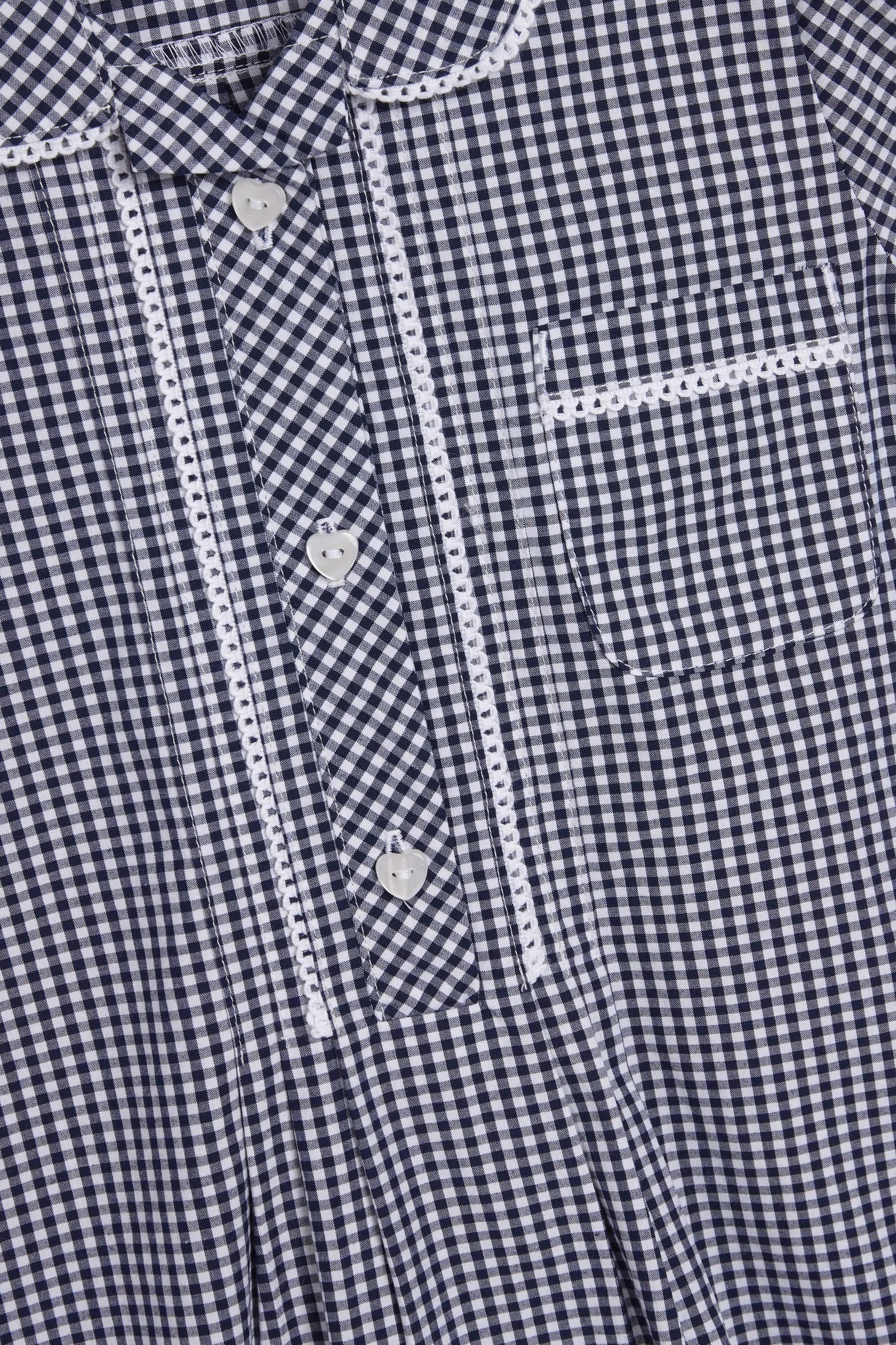 Black gingham online school dress