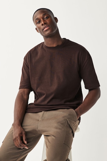 Brown Relaxed Fit Heavyweight T-Shirt