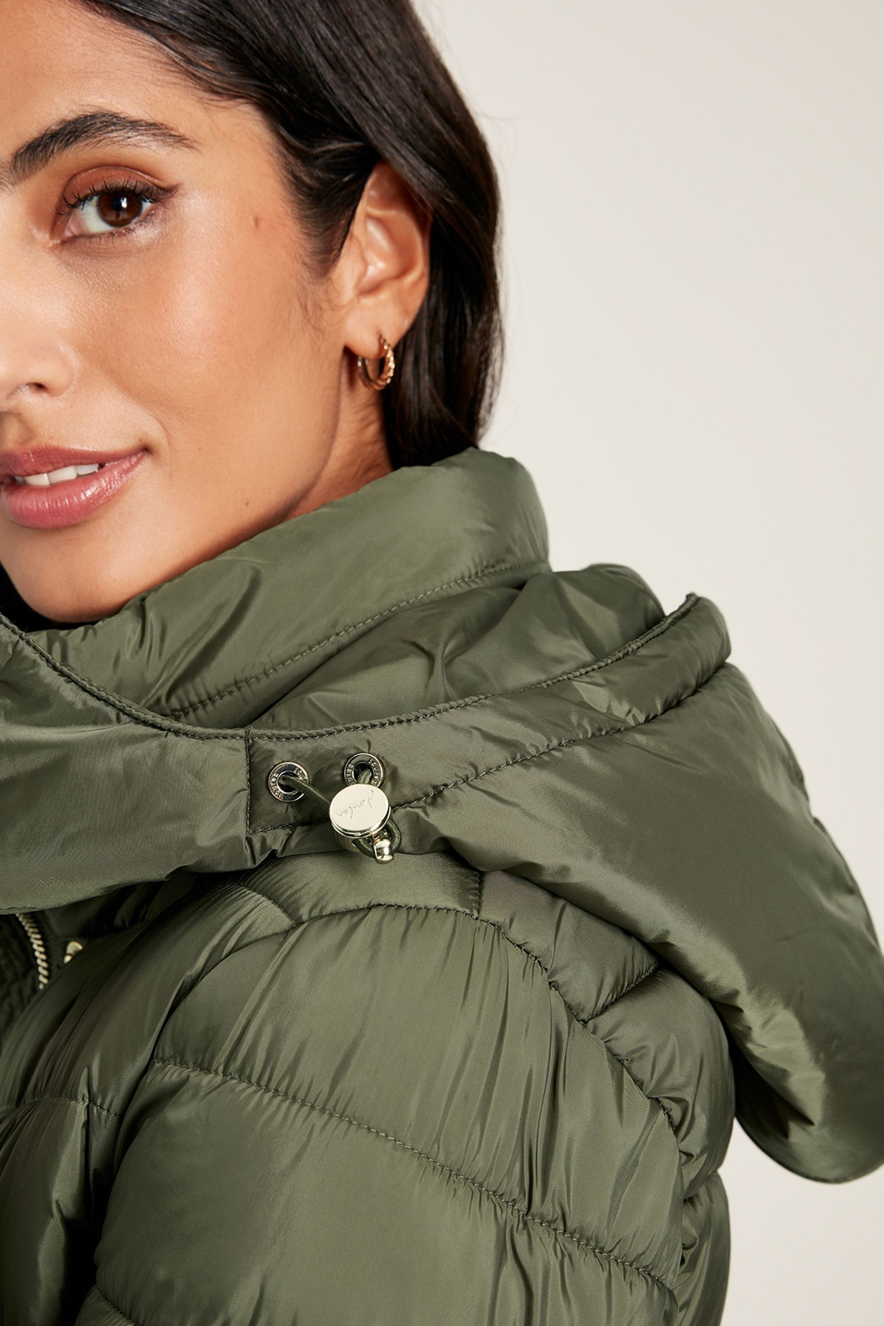Joules khaki floral parka sale