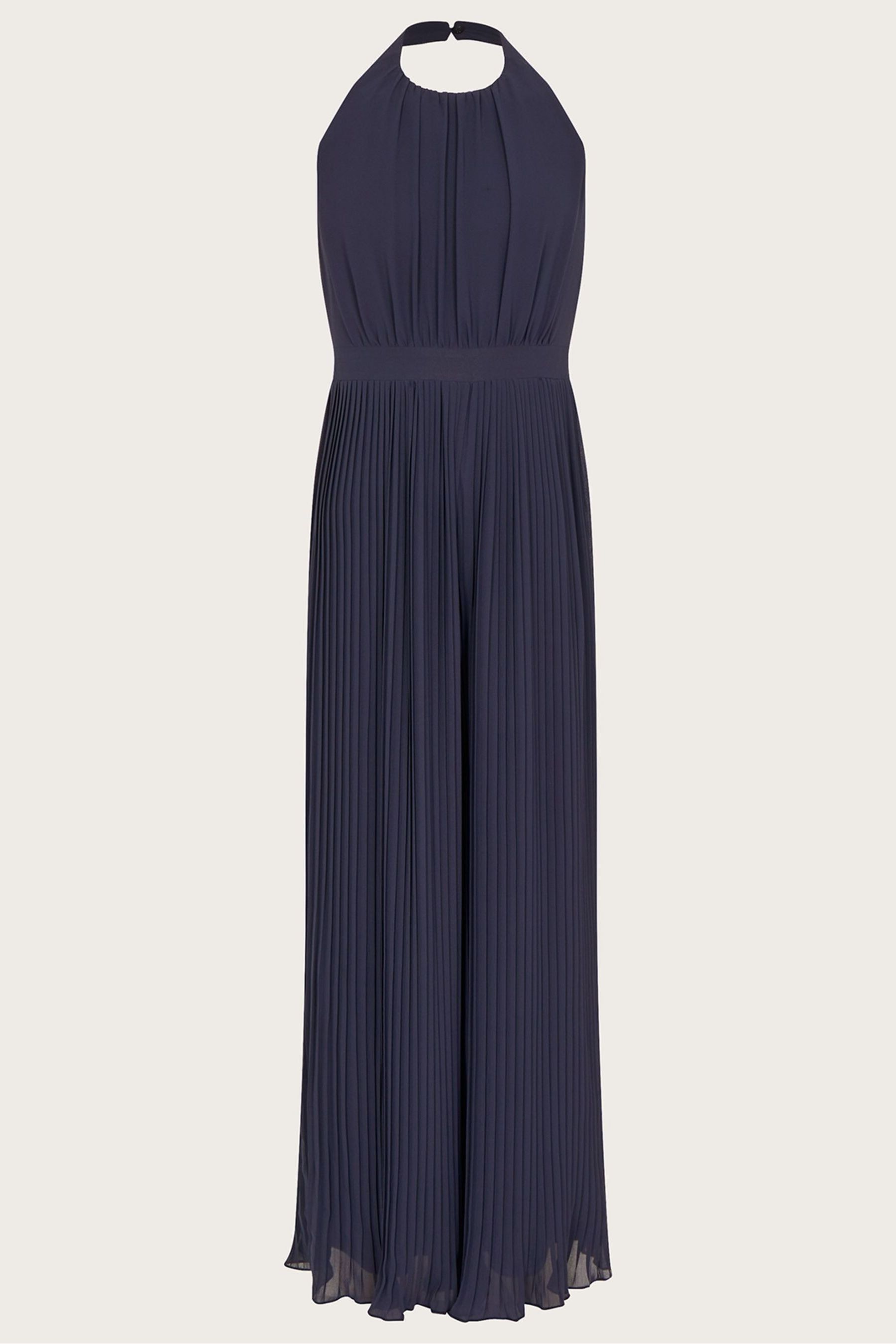Buy Monsoon Blue Hallie Halter Neck Prom Jumpsuit from Next Luxembourg
