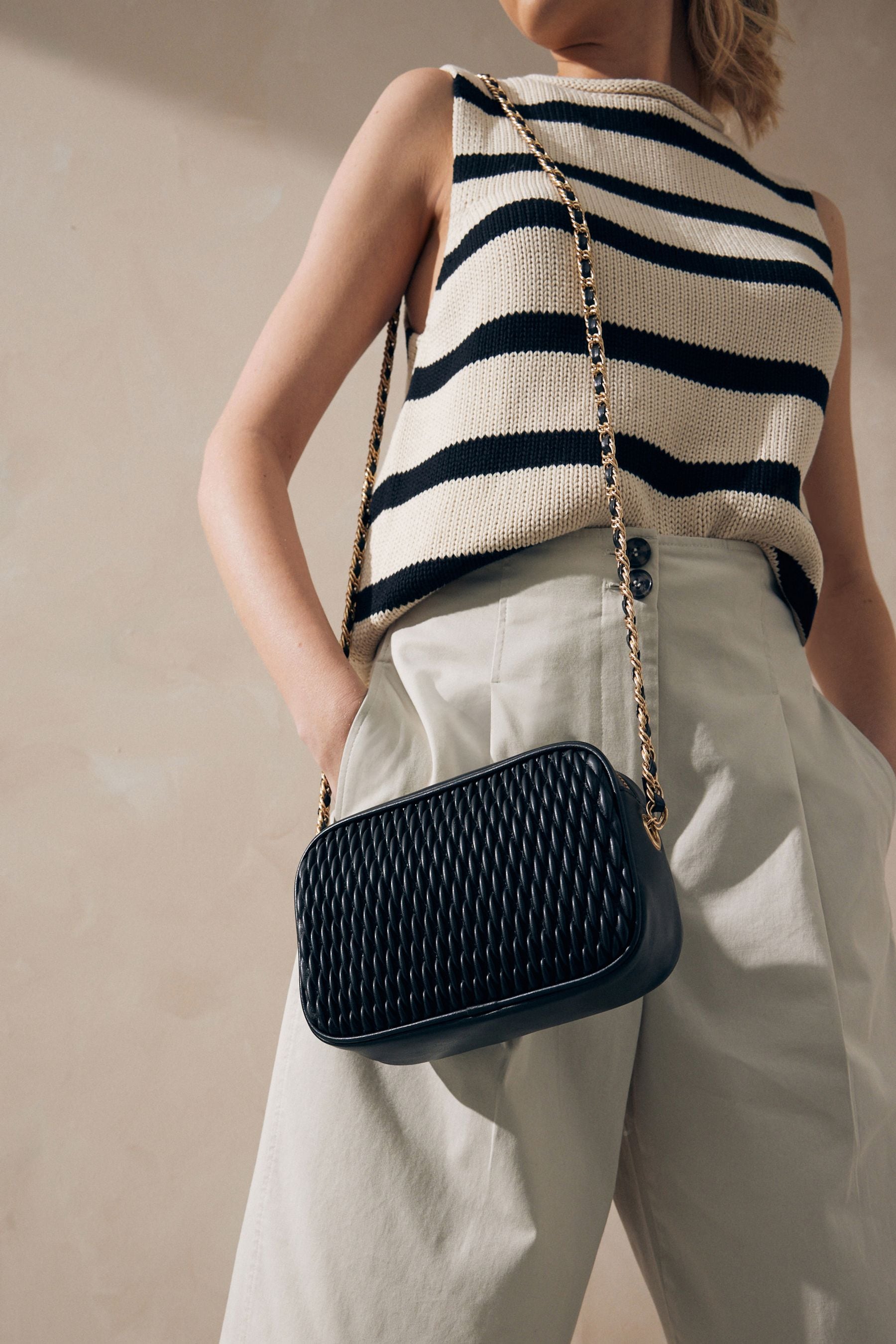 Buy Black Quilted Camera Bag from the Next UK online shop