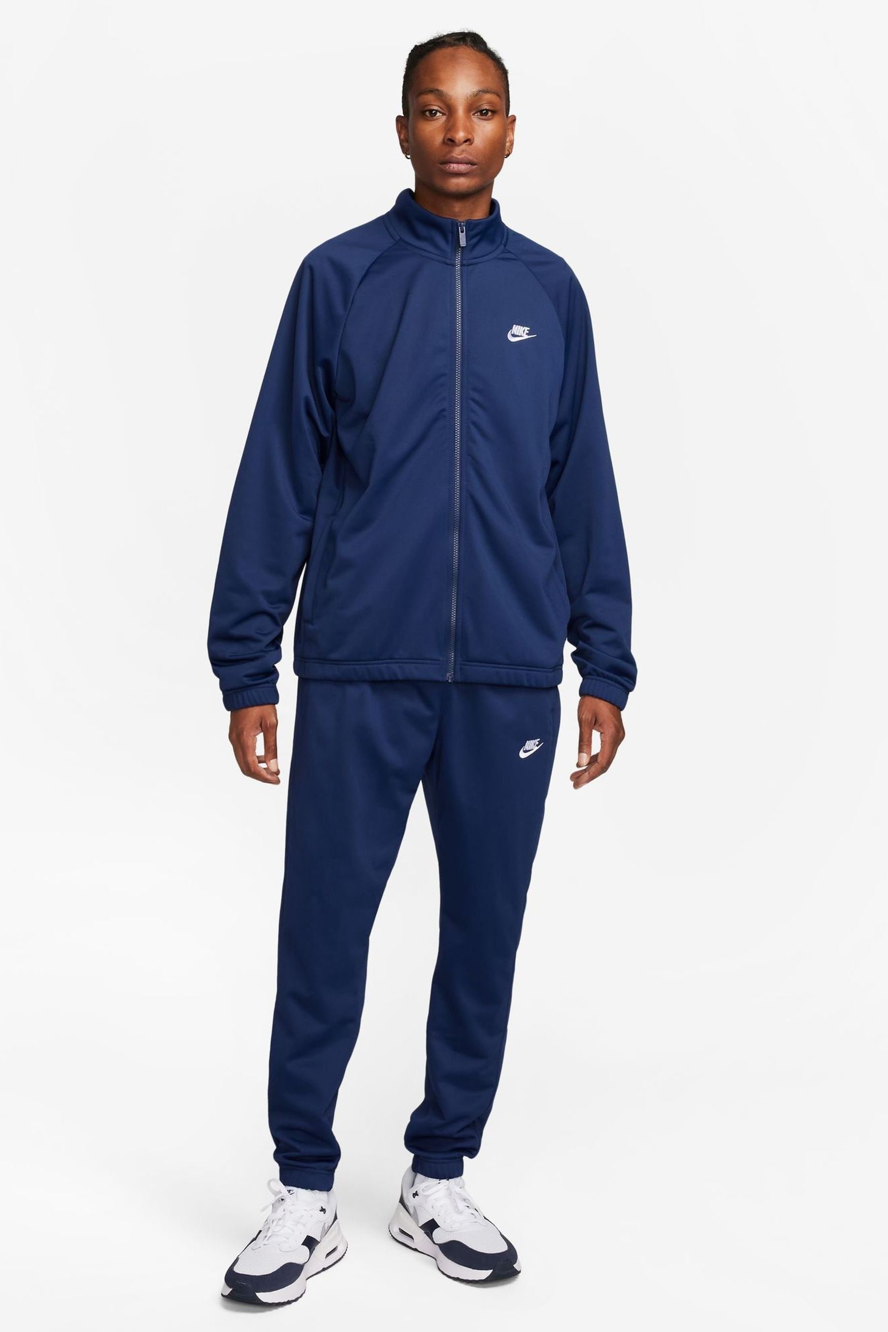 Nike grey poly tracksuit best sale