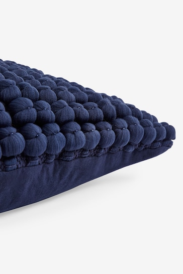 Navy 43 x 43cm Global Bobble Cushion