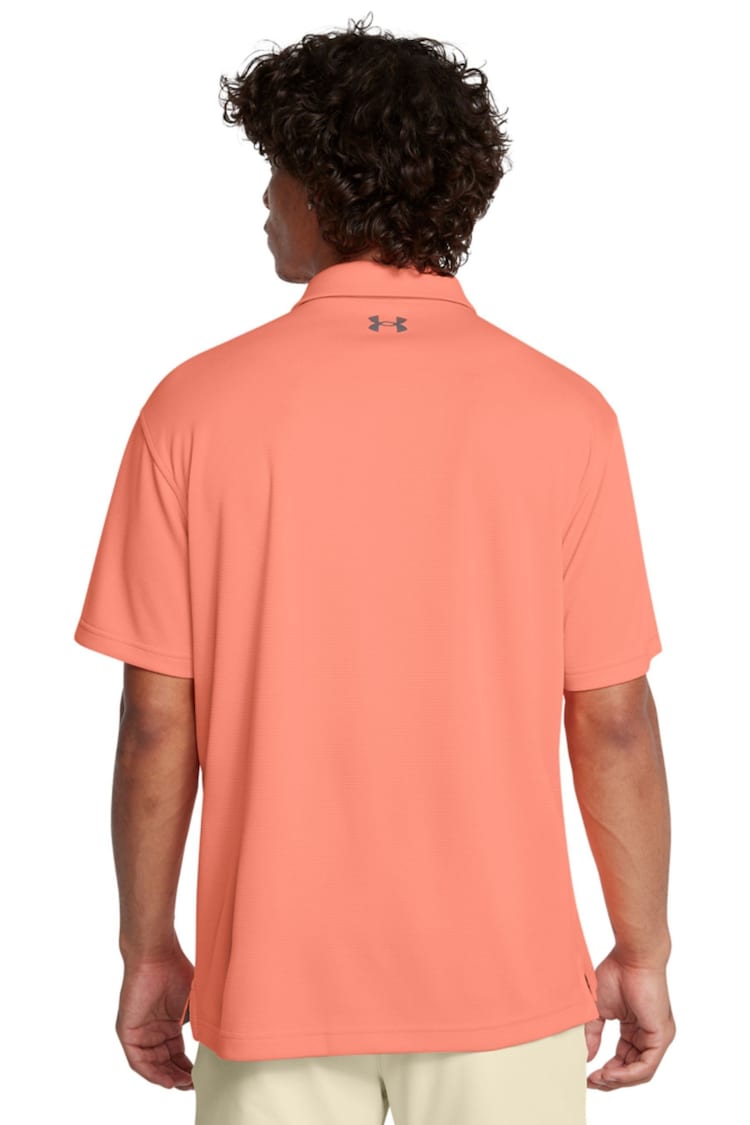 Under Armour Orange Golf Tech Polo Shirt - Image 2 of 4