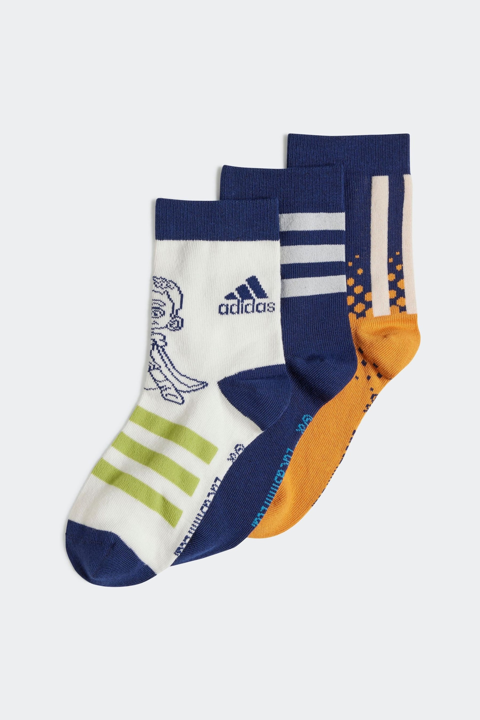 adidas Blue Star Wars Young Jedi Socks 3 Pack - Image 1 of 7