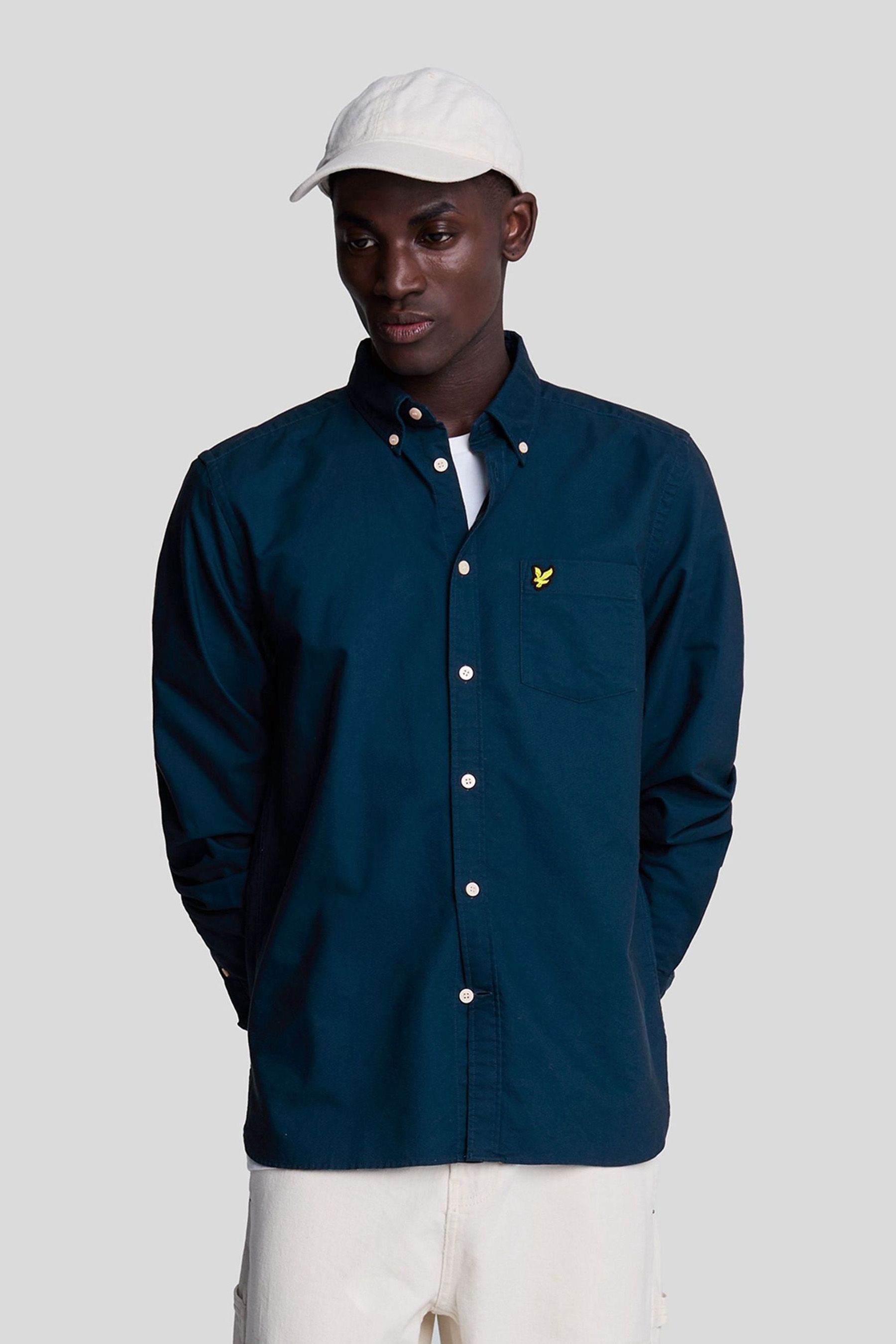 Knit cotton oxford shirt online